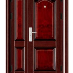 Cửa thép vân gỗ 2 cánh lệch BQ023