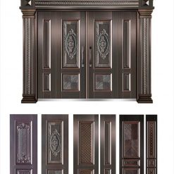 Cửa chính của biệt thự liền kề thép 4 cánh cao cấp MB109