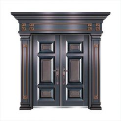 Cửa chính của biệt thự liền kề thép 2 cánh cao cấp MB115