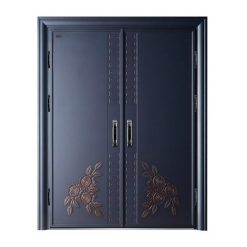 Cửa nhôm đúc nguyên khối 2 cánh lệch hoa văn LM 651