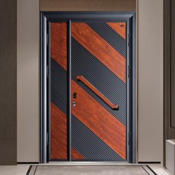 Cửa nhôm đúc nguyên khối 2 cánh lệch thiết kế độc lạ LM 655