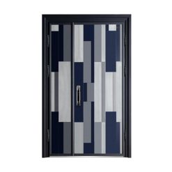 Cửa nhôm đúc nguyên khối 2 cánh lệch thiết kế hiện đại LM 652