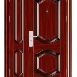 Cửa thép vân gỗ 2 cánh lệch BQ035