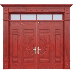 Cửa chính cửa đại thép vân gỗ 4 cánh MB103