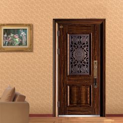 Cửa thép vân gỗ mẫu đẹp đặc biệt PZ225